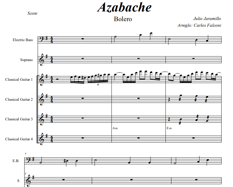 Azabache bolero de Claudio Ferrer